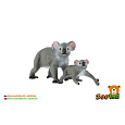 Koala medvídkovitý 2ks samice s mládětem zooted plast 4-6cm 