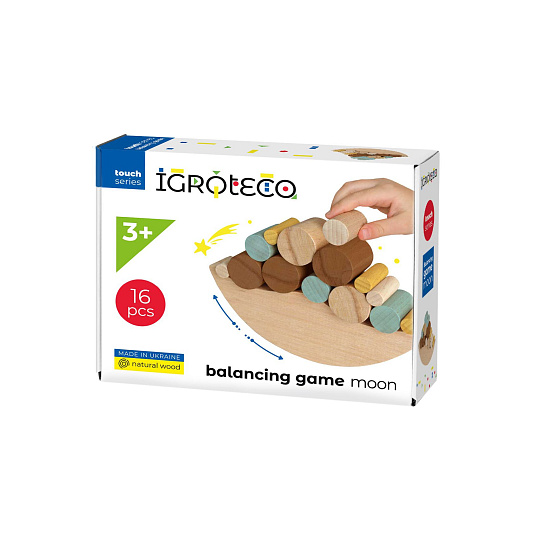 Teddies Hra balanční dřevo 16 dílků v krabici 22x16x6cm Teddies Hra balanční dřevo 16 dílků v krabici 22x16x6cm