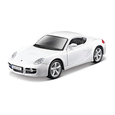 Bburago - Auta HOBBY, Porsche Cayman S, bílá, 1:32