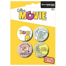 Placka set - The Simpsons Movie - 4x38mm