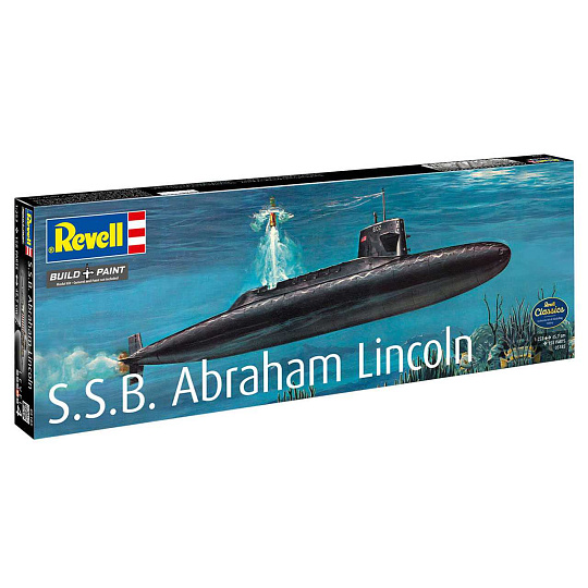 Revell Plastic ModelKit ponorka 05185 - S.S.B. Abraham Lincoln with Interior (1:253)