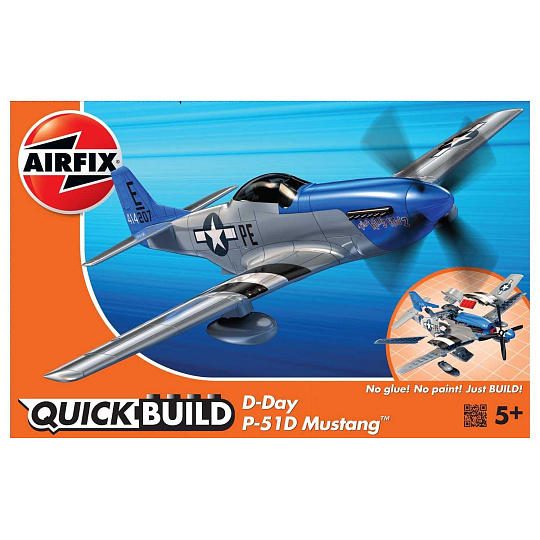 Airfix Quick Build letadlo J6046 - D-Day P-51D Mustang