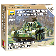 Zvezda Wargames (WWII) tank Z6227 - British Tank MK IV Cruiser (1:100)