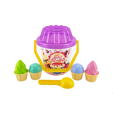 Rappa Set na písek s kyblíkem, lopatka a formičkami Rappa Set na písek s kyblíkem, lopatka a formičkami