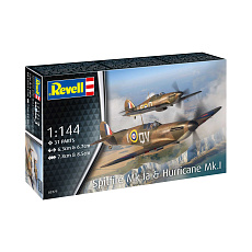 Revell Plastic ModelKit letadlo 03771 - Supermarine Spitfire Mk.Ia & Hawker Hurricane Mk.I (1:144)