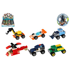 Teddies Stavebnice dopravní prostředek plast 6cm mix druhů