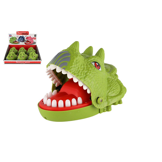 Teddies Hra postřehová kousání prstů dinosaurus 11x16cm 6ks v boxu Teddies Hra postřehová kousání prstů dinosaurus 11x16cm 6ks v boxu