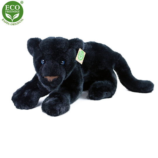Rappa Plyšový černý panter ležící 40 cm ECO-FRIENDLY