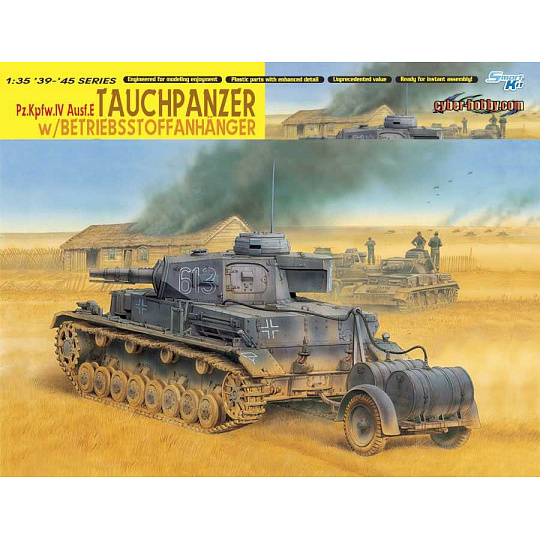 Dragon Model Kit tank 6402 - Pz.Kpfw.IV Ausf.E TAUCHPANZER w/BETRIEBSSTOFFANHÄNGER (1:35)