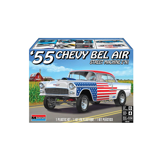 Revell Plastic ModelKit MONOGRAM auto 4519 - ’55 Chevy Bel Air “Street Machine” (1:24)