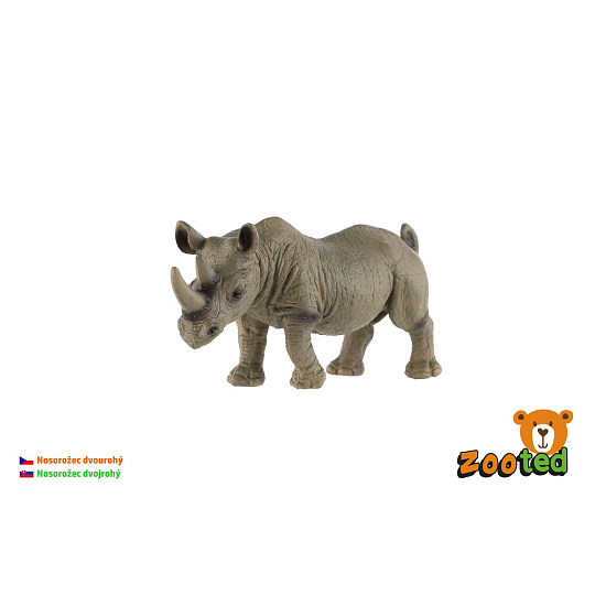 Nosorožec dvourohý zooted plast 14cm 
