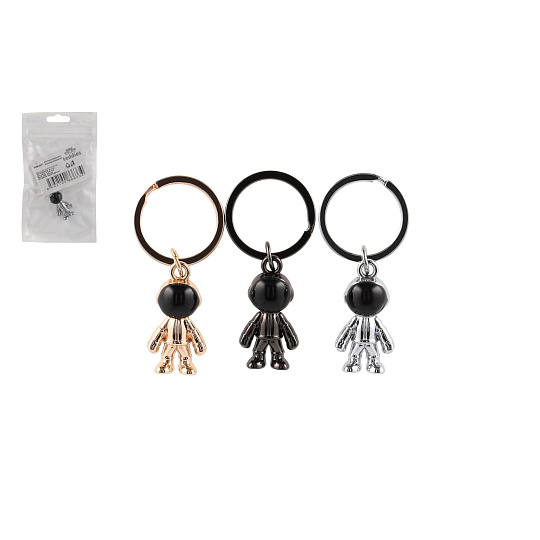 Teddies Přívěsek na klíče kosmonaut kov 4cm 3 barvy