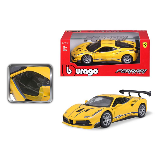 Bburago ORBICO Bburago 1:24 Ferrari Racing 488 Challenge Yelow Bburago ORBICO Bburago 1:24 Ferrari Racing 488 Challenge Yelow