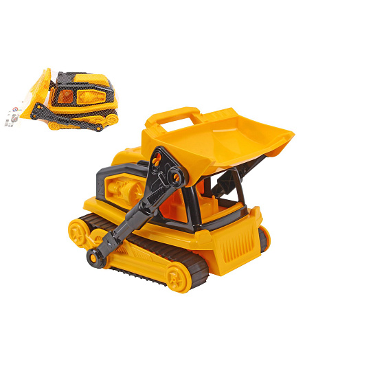 Teddies Buldozer s pásy plast 30cm na volný chod v síťce Teddies Buldozer s pásy plast 30cm na volný chod v síťce