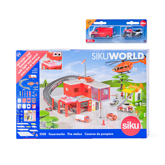 Siku World Požární stanice a dárek Siku World Požární stanice a dárek