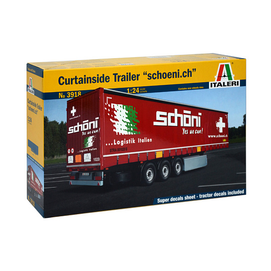 Italeri Model Kit návěs 3918 - Curtainside Trailer (1:24)