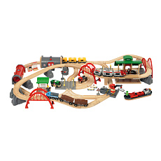 BRIO 33052 Vláčkodráha Deluxe se zvuky a světly v plastovém boxu BRIO 33052 Vláčkodráha Deluxe se zvuky a světly v plastovém boxu