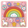 Rappa 2Kids Toys Balanční puzzle Unicorn 2 v 1