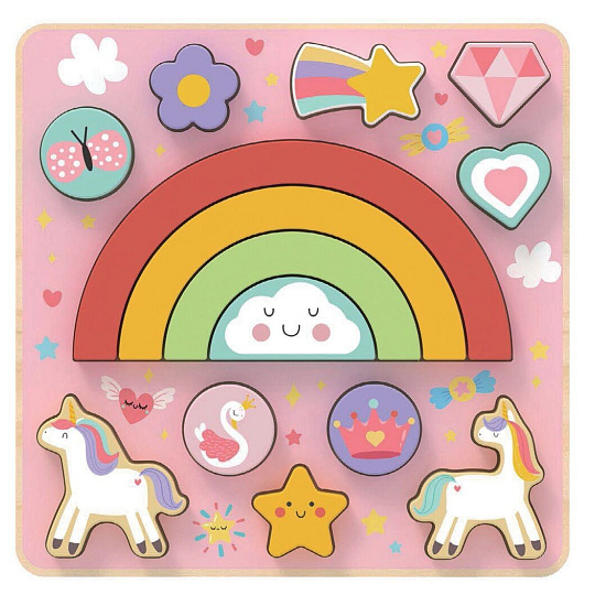 Rappa 2Kids Toys Balanční puzzle Unicorn 2 v 1