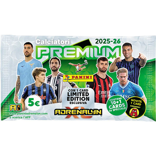 Panini SERIE A 2025/2026 - ADRENALYN karty - PREMIUM PACKET