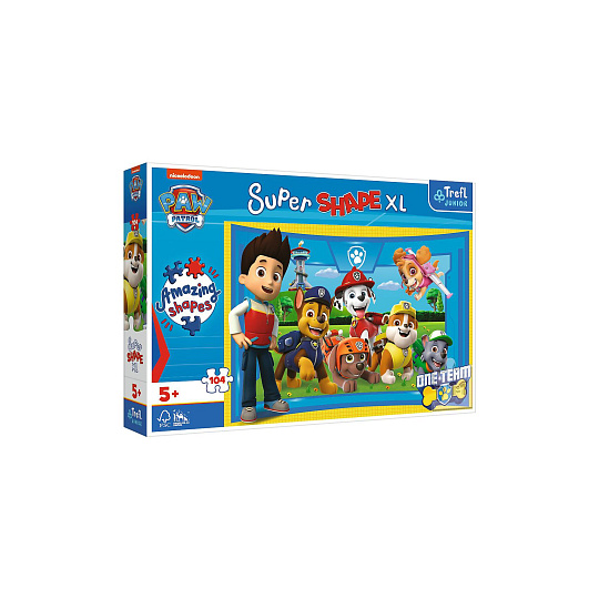 Trefl Puzzle 104 XL Super Shape Přátelé štěňat Tlapková patrola/Paw patrol 60x40cm v krabici 40x27x6cm Trefl Puzzle 104 XL Super Shape Přátelé štěňat Tlapková patrola/Paw patrol 60x40cm v krabici 40x27x6cm