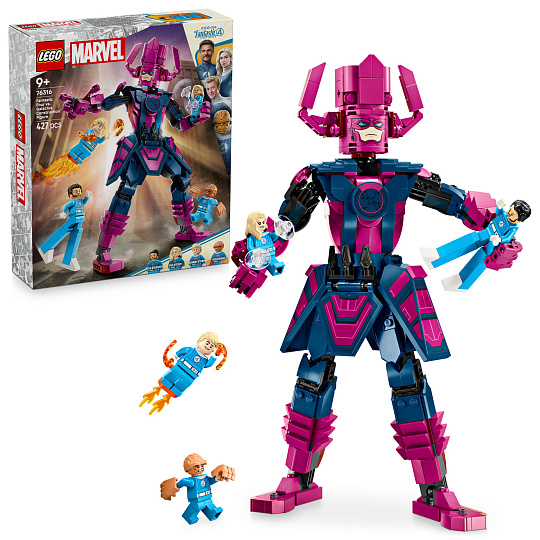 LEGO Marvel 76316 Fantastická čtyřka vs. sestavitelná figurka Galactuse
