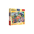 Puzzle 4v1 Lilo&Stitch Dovolená na Havaji 28,5x20,5cm v krabici 28x28x6cm