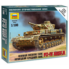 Zvezda Wargames (WWII) tank 6151 - Pz-IV Ausf.D (1:100)
