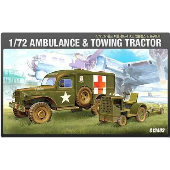 Academy Model Kit military 13403 - US AMBULANCE & TRACTOR (1:72)