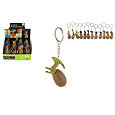 Teddies Přívěsek na klíče/Klíčenka dinosaurus ve vajíčku kov/plast 6cm mix druhů 12ks v boxu