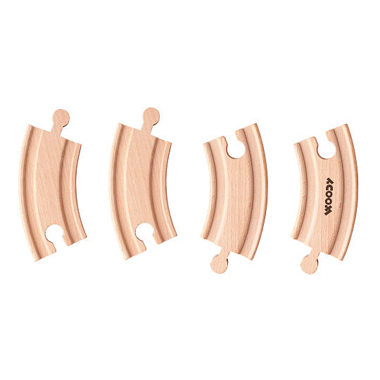 WOODY Příslušenství k dráze - kulaté koleje krátké, 4ks WOODY Příslušenství k dráze - kulaté koleje krátké, 4ks