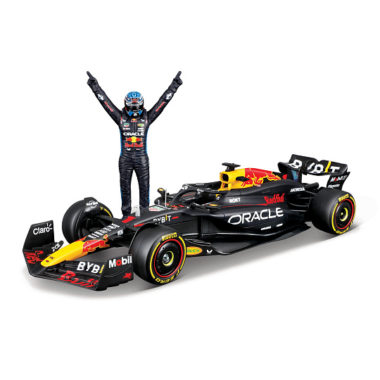Bburago - RACE Formula F1 s figurkou jezdce, Oracle Red Bull Racing RB20 (2024) #1 Verstappen, 1:24