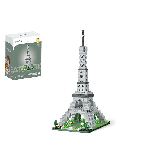 KOCO Stavebnice mini KOCO Eiffelova věž plast 538ks v krabičce 13x16,5x7cm KOCO Stavebnice mini KOCO Eiffelova věž plast 538ks v krabičce 13x16,5x7cm