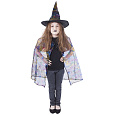 Rappa Dětský plášť čarodějnice s kloboukem/Halloween