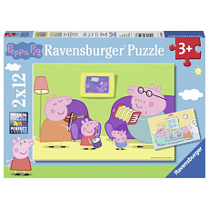 Ravensburger Prasátko Peppa 2x12 dílků Ravensburger Prasátko Peppa 2x12 dílků