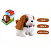 Teddies Pes Max chodící štěkající plyš/plast 15 x12cm na baterie se zvukem s pohybem v krabici 13x19x18cm
