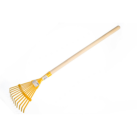Hrábě planžetové žluté s násadou kov/dřevo 80cm nářadí Hrábě planžetové žluté s násadou kov/dřevo 80cm nářadí