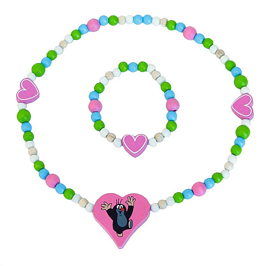 Detoa Bižuterní sada krtek a srdíčka Detoa Bižuterní sada krtek a srdíčka