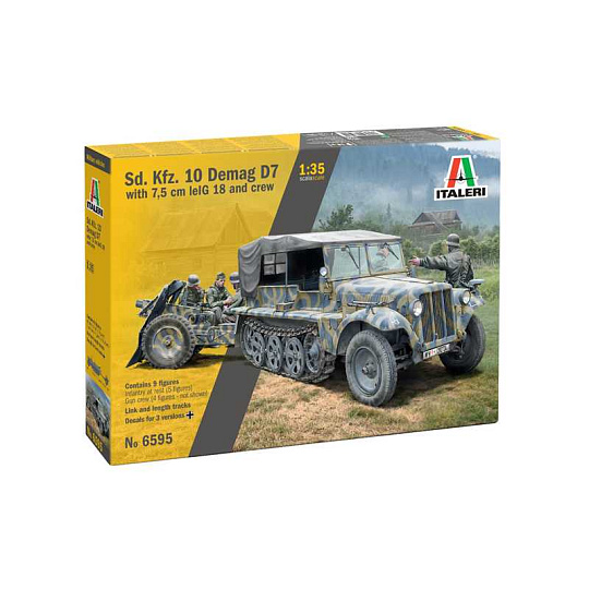 Italeri Model Kit military 6595 - Sd. Kfz. 10 Demag with Le. IG18 and Crew (1:35) Italeri Model Kit military 6595 - Sd. Kfz. 10 Demag with Le. IG18 and Crew (1:35)