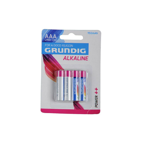 Teddies Baterie Grundig LR03/AAA 1,5 V alkaline 4ks na kartě