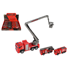 Teddies Auto hasiči plast 14cm na zpětné natažení 2 druhy