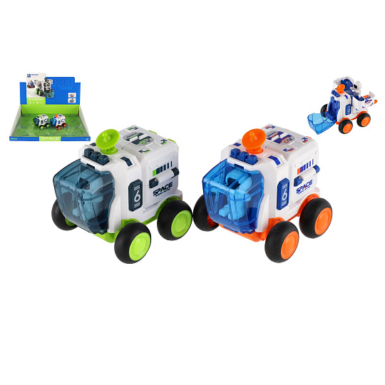 Teddies Auto vesmírné plast 8x9cm na setrvačník 2 barvy Teddies Auto vesmírné plast 8x9cm na setrvačník 2 barvy