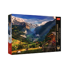 Puzzle Premium Plus - Photo Odyssey: Údolí Lauterbrunnen 1000 dílků 68,3x48cm v krabici 40x27x6cm