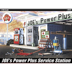 Academy Model Kit budova 15122 - Joe's Power Plus Gas Service Station LE: (1:24)