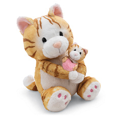 NICI plyš Kočička 20 cm s mládětem 6 cm - Little &amp; Me