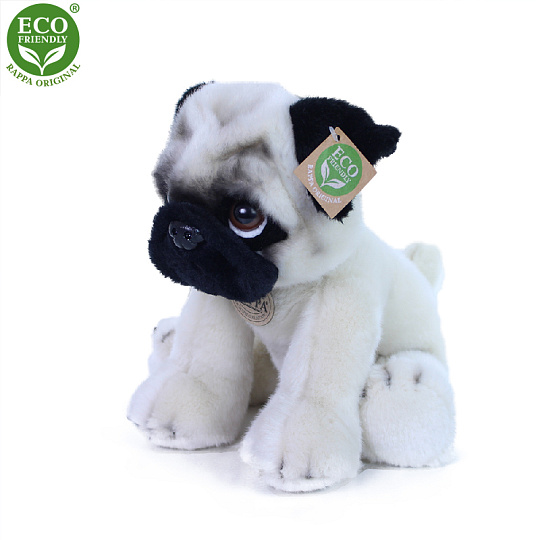Rappa Plyšový pes mops 30 cm ECO-FRIENDLY