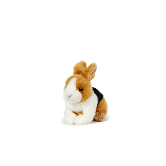 Teddies Králík plyš 15x17cm hnědo-černo-bílý 0m+