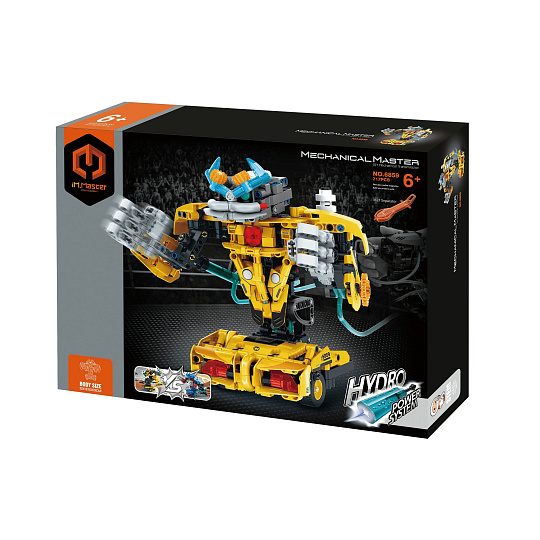 Stavebnice iM.MASTER hydraulický bojový robot plast 717 dílků v krabici 35x27x7cm