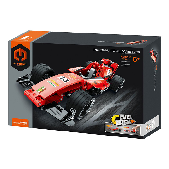 Stavebnice iM.MASTER formule na zpětné natažení plast 150 dílků v krabici 29x20x6cm