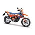 Maisto - Motocykel so stojanom, 2023 KTM 690 SMC R, oranžovo-modrá, 1:12